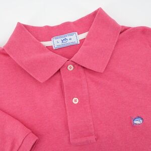 Southern‎ Tide The Skipjack Polo Mens Large Pink Short Sleeve Stretch
